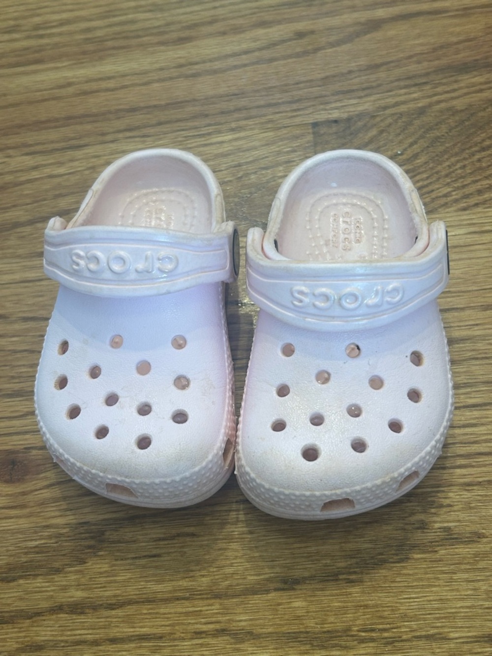 CROCS Kids Pastel Pink Classic Clogs